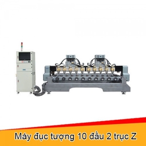 Máy Đục Tượng 10 Đầu 2 Trục Z