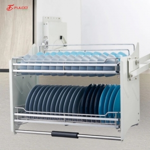 Giá bát đĩa di động inox mạ chrome có điều chỉnh lực |FC08-05B|