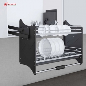 Giá bát đĩa di động Inox Oval 304 xước mờ có điều chỉnh lực |FC09-06V|