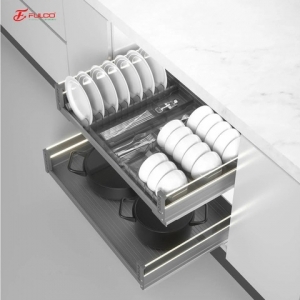 Giá bát đĩa - xoong nồi màu ghi phủ nano |FCA05|