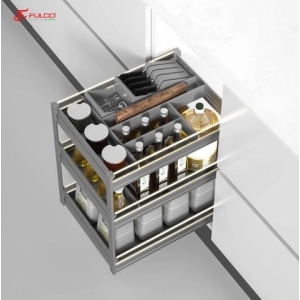 Giá đựng chai lọ - dao thớt màu ghi phủ Nano 5 lớp |FCB05|